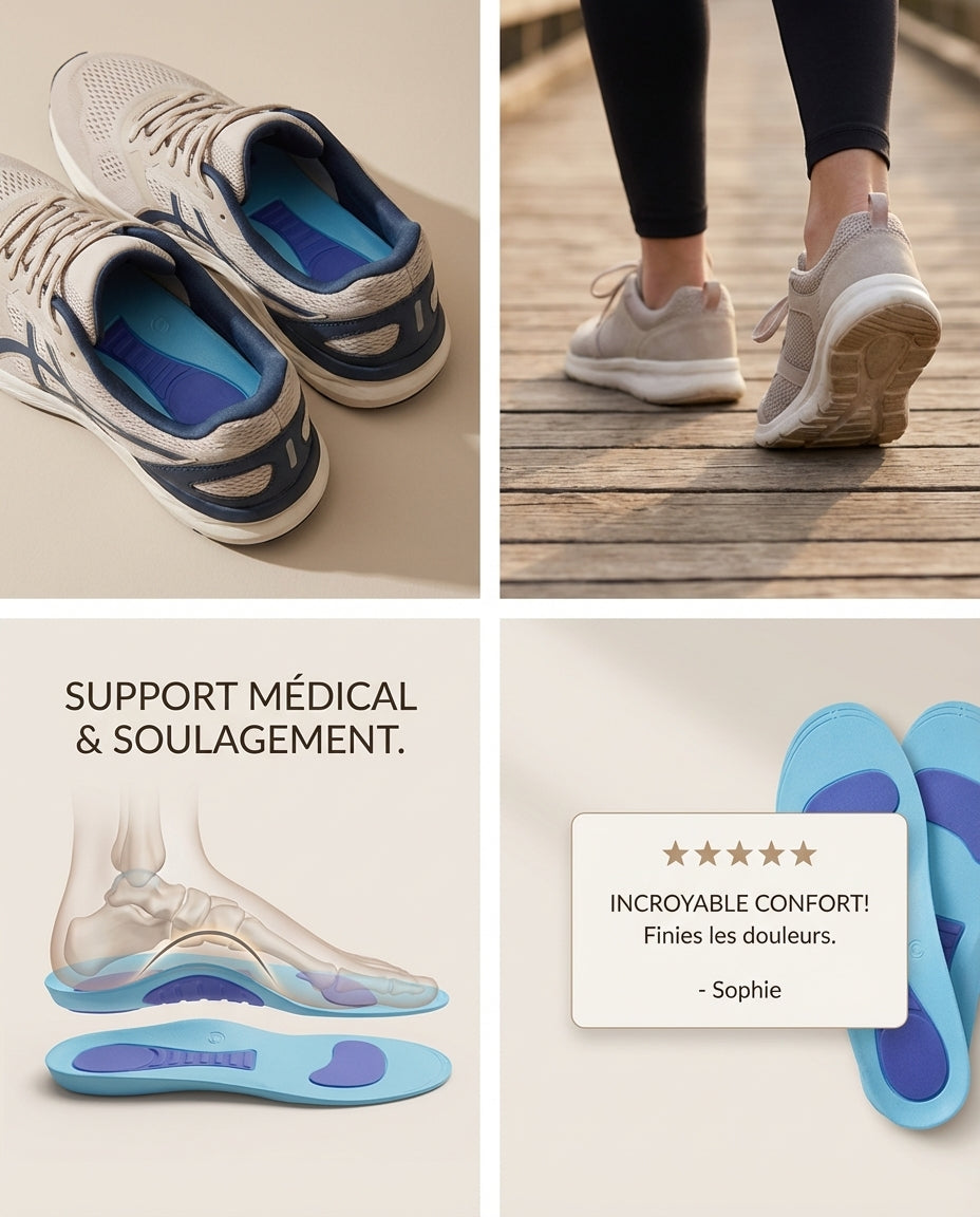 Semelles Flexova™ – Soulagez vos douleurs plantaires dès aujourd'hui